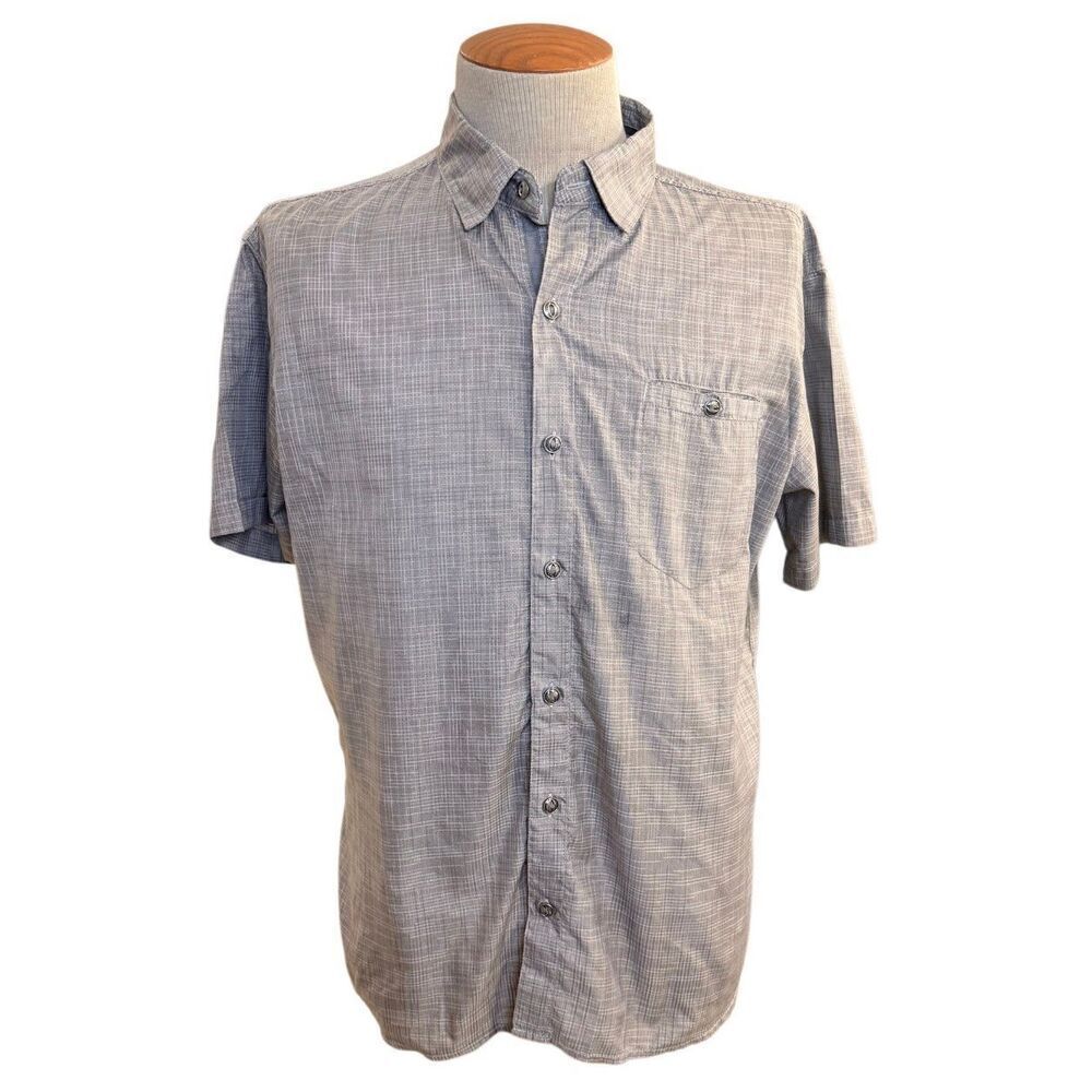 KUHL Men's Krossfire Short Sleeve Button Shirt Gray Size XL Lightweight